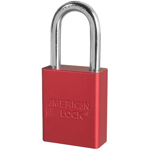 Cadenas de s&eacute;curit&eacute; American Lock, Rouge, Cl&eacute;s identiques, Aluminium, Largeur de 1-1/2" Nuna Depot Inc.