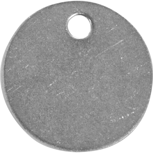&eacute;tiquettes vierges, Acier inoxydable, 1,5" dia. Nuna Depot Inc.