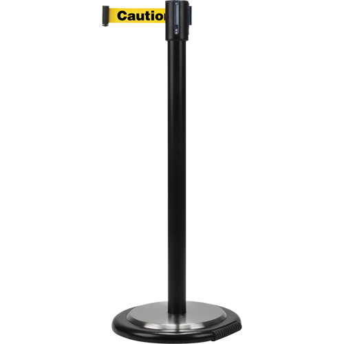 Barri&egrave;res sur pieds pour le contr&ocirc;le des foules, Acier, 35" h, Ruban Jaune, Longueur du ruban 7' Nuna Depot Inc.