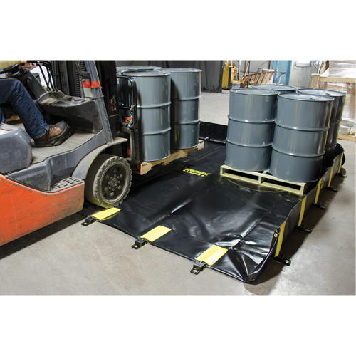 Rigid-Lock QuickBerm&reg;, 745 US gal. Capacity, 10' W x 10' L x 12" H, Stake Wall Nuna Depot Inc.