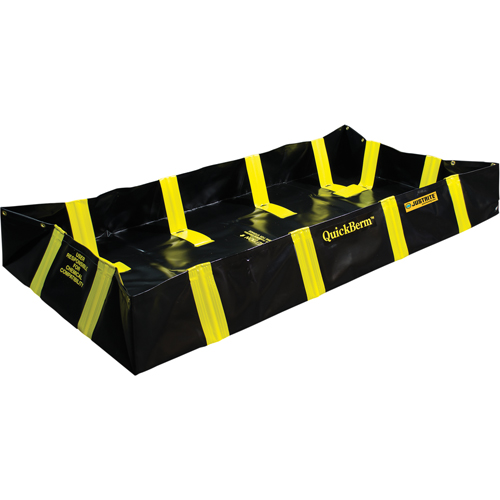 QuickBerm&reg; Containment Berm with Inside Wall Supports, 175 US gal. Capacity, 4' W x 6' L x 12" H, Snap-Up Bracket Nuna Depot Inc.
