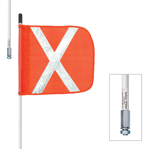 Safety Whip&reg; Heavy-Duty Whips, Threaded Mount, 5' High, Orange Nuna Depot Inc.