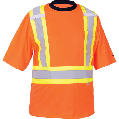 T-shirt de s&eacute;curit&eacute;, Polyester, Moyen, Orange haute visibilit&eacute; Nuna Depot Inc.