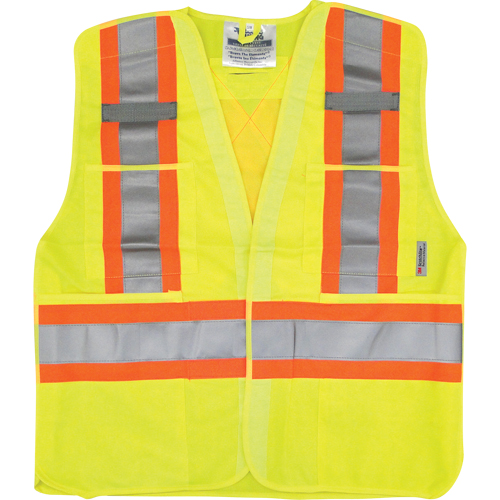 Traffic Safety Vest, High Visibility Lime-Yellow, Medium/Small, Polyester Nuna Depot Inc.