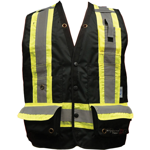 Veste de s&eacute;curit&eacute; ignifug&eacute;e pour arpenteur, Noir, Petit, Polyester Nuna Depot Inc.