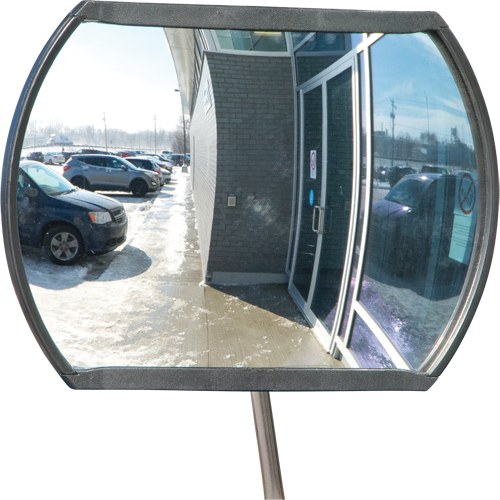Roundtangular Convex Mirror with Telescopic Arm, 12" H x 18" W, Indoor/Outdoor Nuna Depot Inc.