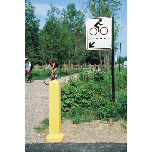 Bollards, Plastic, 33" H x 6" W, Yellow Nuna Depot Inc.