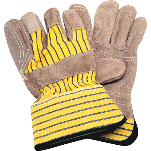 Gants d'ajusteur avec paume double, Grand, Paume en Cuir de vache refendu, Doublure en Coton Nuna Depot Inc.