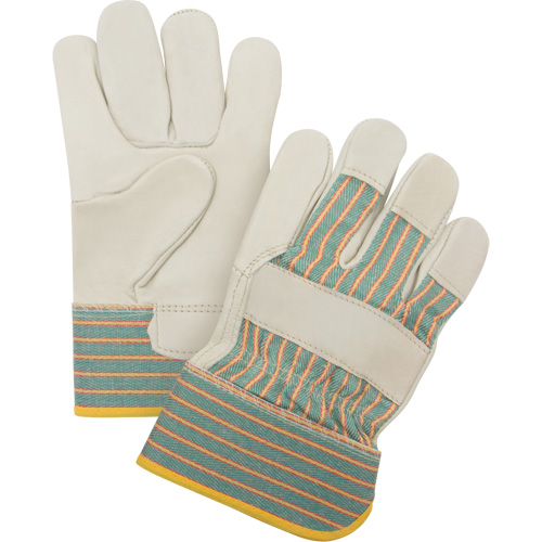 Abrasion-Resistant Fitter's Gloves, Medium, Grain Cowhide Palm Nuna Depot Inc.