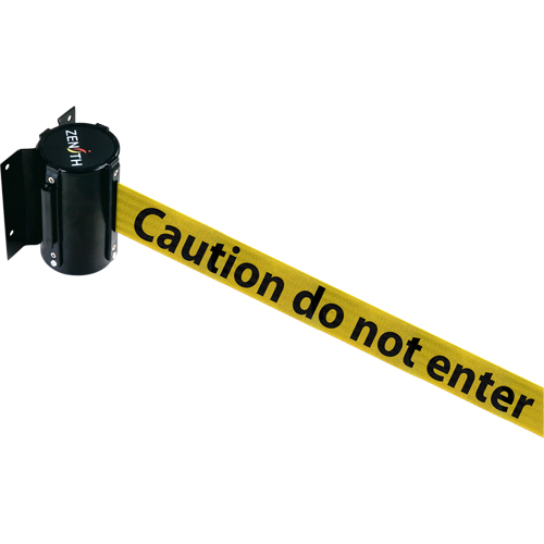 Wall Mount Barrier, Steel, Screw Mount, 7', Black/Yellow Tape Nuna Depot Inc.