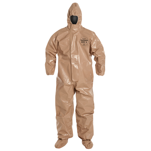 Tychem&reg; 5000 Protective Hooded Coveralls, Small, Brown Nuna Depot Inc.
