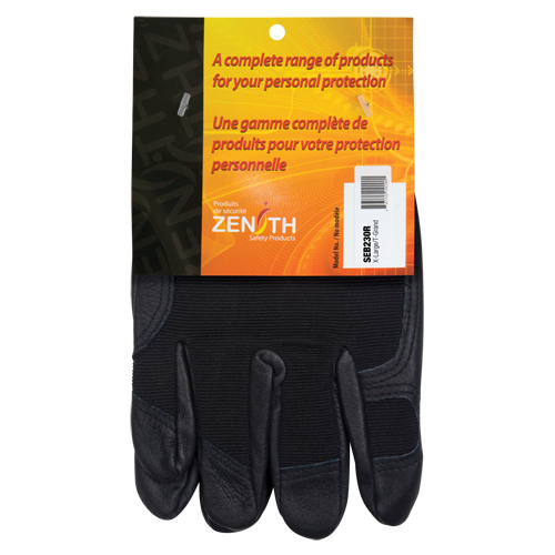 ZM300 Mechanic's Gloves, Grain Leather Palm, Size X-Large Nuna Depot Inc.