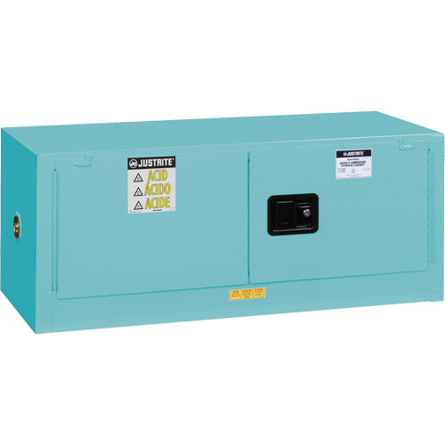 Armoire de s&eacute;curit&eacute; en acier inoxydable pour produits corrosifs/acides EX Piggyback Sure-Grip , 12 gal., 2 Porte(s), 43" La x 18" h x 18" p Nuna Depot Inc.
