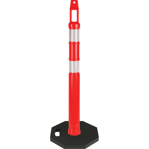 Poteau d&eacute;lin&eacute;ateur de premi&egrave;re qualit&eacute;, 42" h, Orange Nuna Depot Inc.