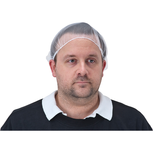 Hair Nets, Nylon, 18", White Nuna Depot Inc.