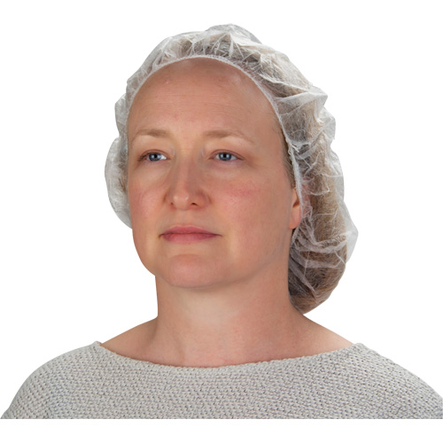 Bonnets bouffants non tiss&eacute;s, Polypropyl&egrave;ne, 21"/Grand, Blanc Nuna Depot Inc.