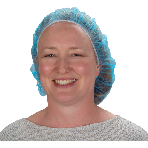 Non-Woven Bouffant Caps, Polypropylene, 21"/Large, Blue Nuna Depot Inc.
