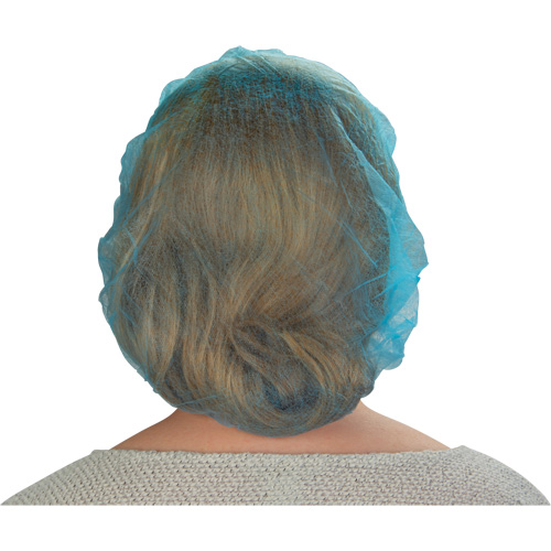 Non-Woven Bouffant Caps, Polypropylene, 21"/Large, Blue Nuna Depot Inc.