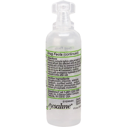 Saline Eyewash Bottles, Full Bottle, 1 oz. Nuna Depot Inc.