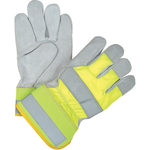 Yellow High-Visibility Winter-Lined Fitters Gloves, Large, Split Cowhide Palm, Thinsulate Inner Lining Nuna Depot Inc.