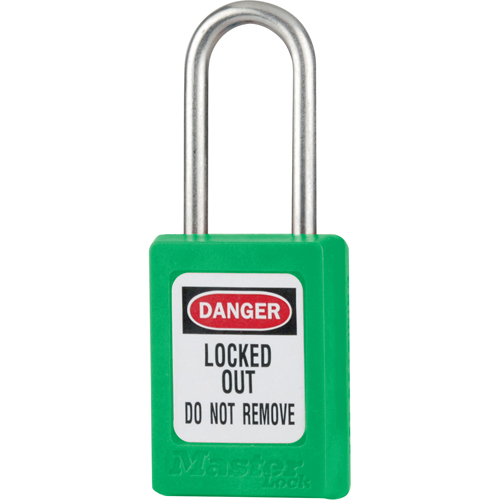 S31 Zenex Safety Padlock, Green, Keyed Different, Thermoplastic, 1-3/8" Width Nuna Depot Inc.
