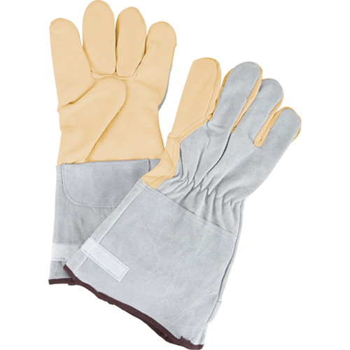 Gants de travail &agrave; ajustement d'usage standard, Grand, Paume en Cuir fleur de vache Nuna Depot Inc.