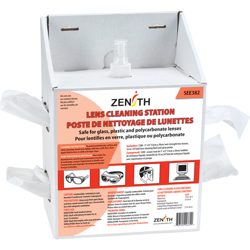 Poste de nettoyage jetables pour lentilles, Carton, 8" lo x 5" p x 12-1/2" h Nuna Depot Inc.