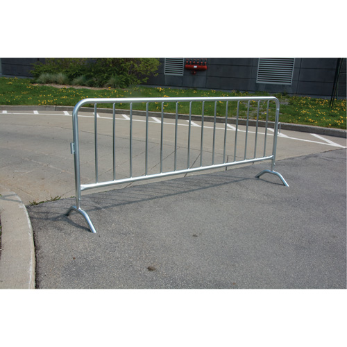 Portable Barrier, Interlocking, 102" L x 40" H, Silver Nuna Depot Inc.
