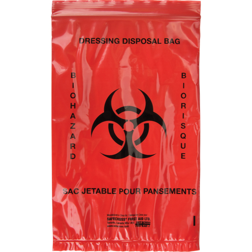 Hazardous Waste Bags, Infectious Waste, 9" L x 6" W Nuna Depot Inc.