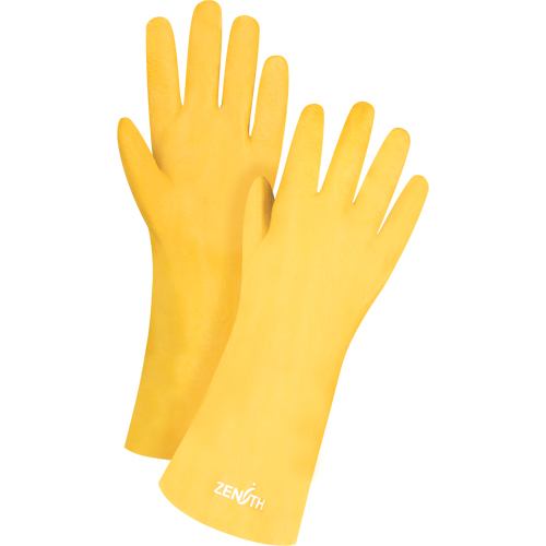 Rough-Finish Chemical-Resistant Gloves, Size 9, 14" L, PVC, Interlock Inner Lining, 47-mil Nuna Depot Inc.