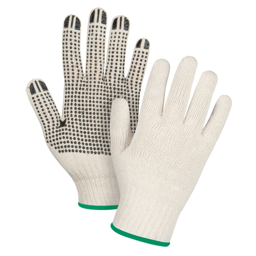 Lightweight Dotted String Knit Gloves, Poly/Cotton, Single Sided, 7 Gauge, Medium Nuna Depot Inc.