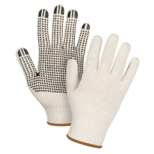 Lightweight Dotted String Knit Gloves, Poly/Cotton, Single Sided, 7 Gauge, Large Nuna Depot Inc.