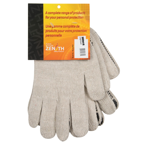 Heavyweight Dotted String Knit Gloves, Poly/Cotton, Single Sided, 7 Gauge, Large Nuna Depot Inc.