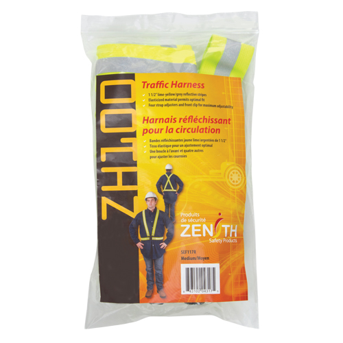 Standard-Duty Safety Harness, High Visibility Lime-Yellow, Silver Reflective Colour, Medium Nuna Depot Inc.
