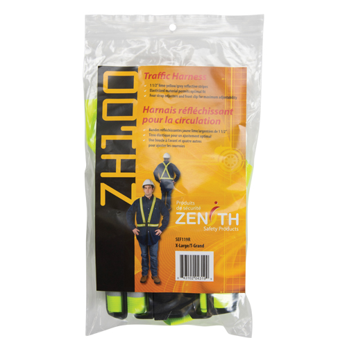 Standard-Duty Safety Harness, High Visibility Lime-Yellow, Silver Reflective Colour, X-Large Nuna Depot Inc.