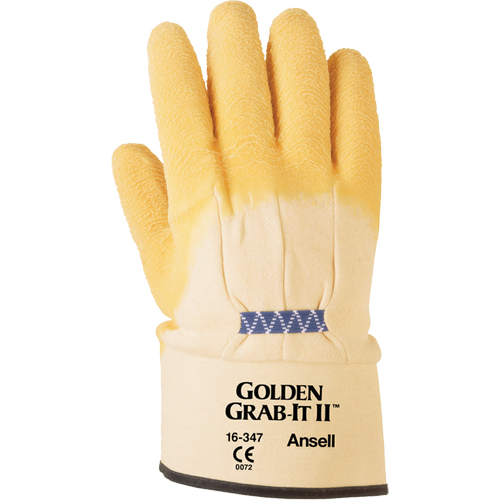 Gants Golden Grab-It II, 10/T-Grand, R&ecirc;vetement Latex de caoutchouc, Calibre 13, Enveloppe en Nylon Nuna Depot Inc.