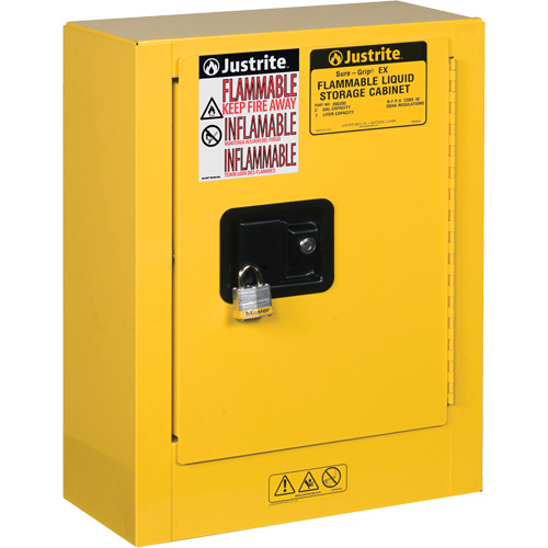 Sure-Grip&reg; EX Mini Flammable Safety Cabinet, 2 Gal., 1 Door, 17" W x 22" H x 8" D Nuna Depot Inc.