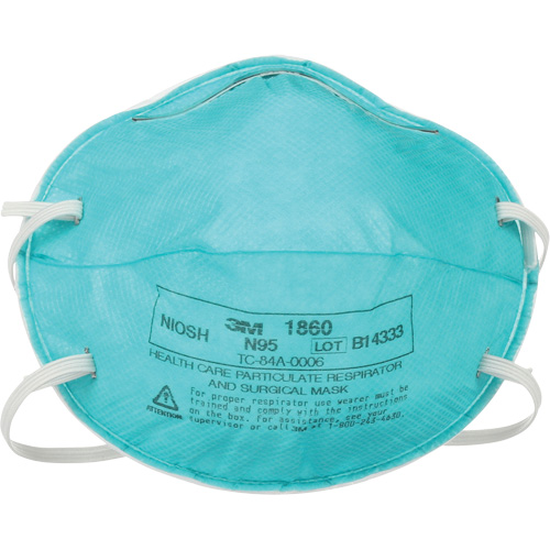 Respirateur 1860 contre les particules pour les soins de la sant&eacute;, N95, Certifi&eacute; NIOSH Nuna Depot Inc.