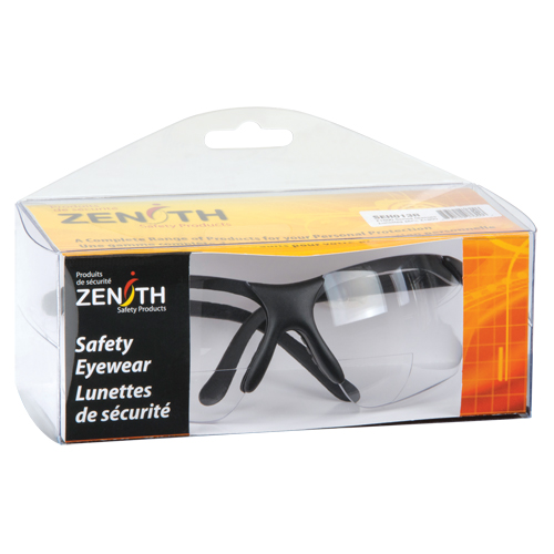 Lunettes de s&eacute;curit&eacute; s&eacute;rie Z1800 avec verres de lecture, Anti-&eacute;gratignures, Transparent, Dioptrie 1,0 Nuna Depot Inc.