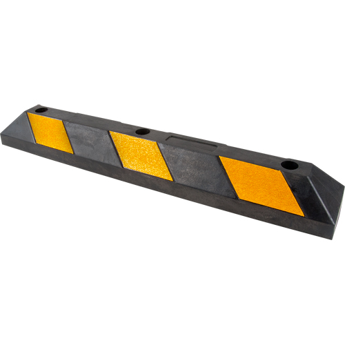 Butoir pour espace de stationnement, Caoutchouc, 3' l, Noir/Jaune Nuna Depot Inc.