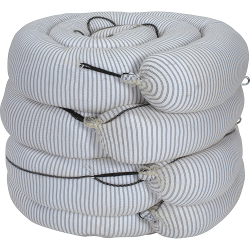 Barrage absorbant de premi&egrave;re qualit&eacute;, Universel, 10' lo x 8" la, Absorption 70 gal., 4 /pqt Nuna Depot Inc.