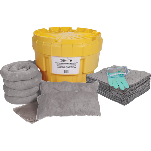 Trousse de d&eacute;versements &agrave; grande capacit&eacute;, Universel, Overpack/Baril de r&eacute;cup&eacute;ration, Absorbance de 20 gal. US Nuna Depot Inc.