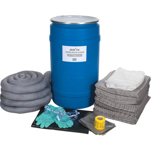 Trousse de d&eacute;versements &agrave; grande capacit&eacute;, Universel, Baril, Absorbance de 30 gal. US Nuna Depot Inc.