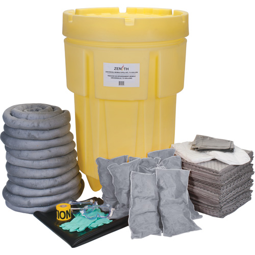 Trousse de lutte contre les d&eacute;versements de premi&egrave;re qualit&eacute; pour atelier, Universel, Baril, Absorbance de 95 gal. US Nuna Depot Inc.