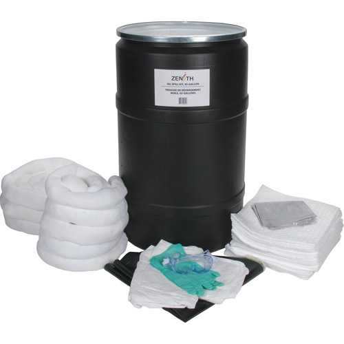 Trousse de lutte contre les d&eacute;versements, Huile seulement, Baril, Absorbance de 55 gal. US Nuna Depot Inc.