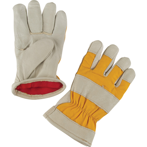 Gants de travail doubl&eacute;s pour l'hiver de premi&egrave;re qualit&eacute;, 2T-Grand, Paume en Cuir fleur de porc, Doublure en Molleton de mousse Nuna Depot Inc.