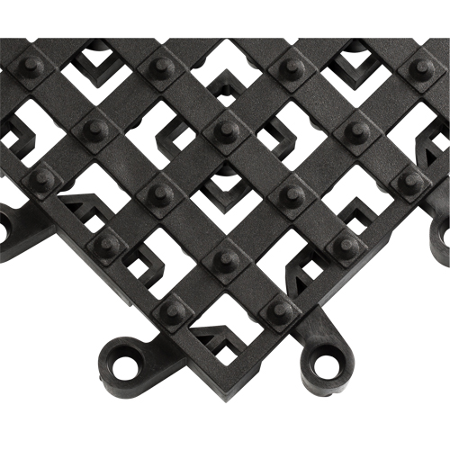 Tapis ErgoDeck avec crampons antid&eacute;rapants int&eacute;gr&eacute;s No 553, PVC, 1-1/2' la c, 1-1/2' lo, 7/8" &eacute;paisseur, Noir Nuna Depot Inc.
