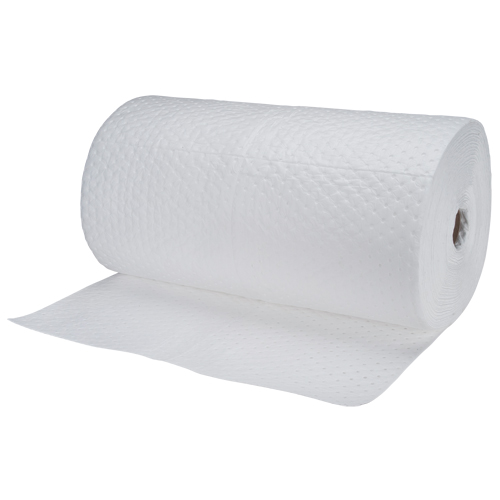 Rouleaux absorbants en fibres fines de calibre industriel, Lourd, 150' lo x 30" la, Absorption 70 gal. Nuna Depot Inc.