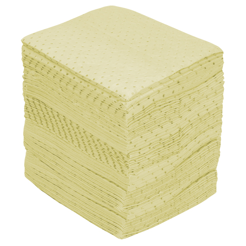 Industrial-Grade Fine Fibre Sorbent Pads, Hazmat, 15" x 17", 40 gal. Absorbancy Nuna Depot Inc.
