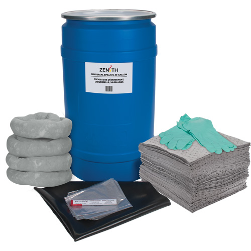 Shop Spill Kit, Universal, Drum, 30 US gal. Absorbancy Nuna Depot Inc.
